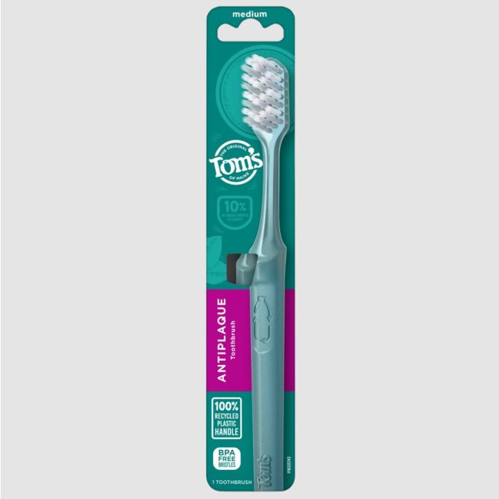 TOMS OF MAINE: Antiplaque Adult Medium Toothbrush, 1 ea
