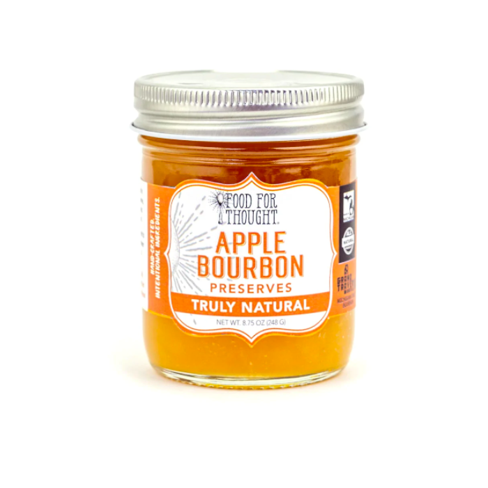 FOOD FOR THOUGHT: Truly Natural Apple Bourbon Preserves, 8.75 oz