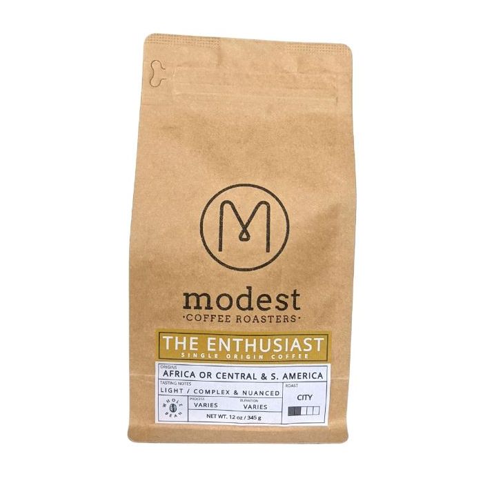 MODEST COFFEE ROASTERS: The Enthusiast Single Origin Coffee, 12 oz