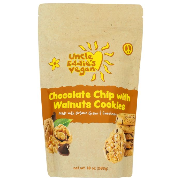 UNCLE EDDIES VEGAN: Chocolate Chip with Walnut Cookies, 10 oz
