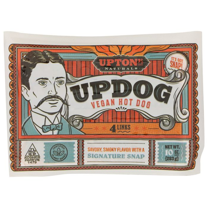 UPTONS NATURALS: Updog Vegan Hotdog, 10 oz