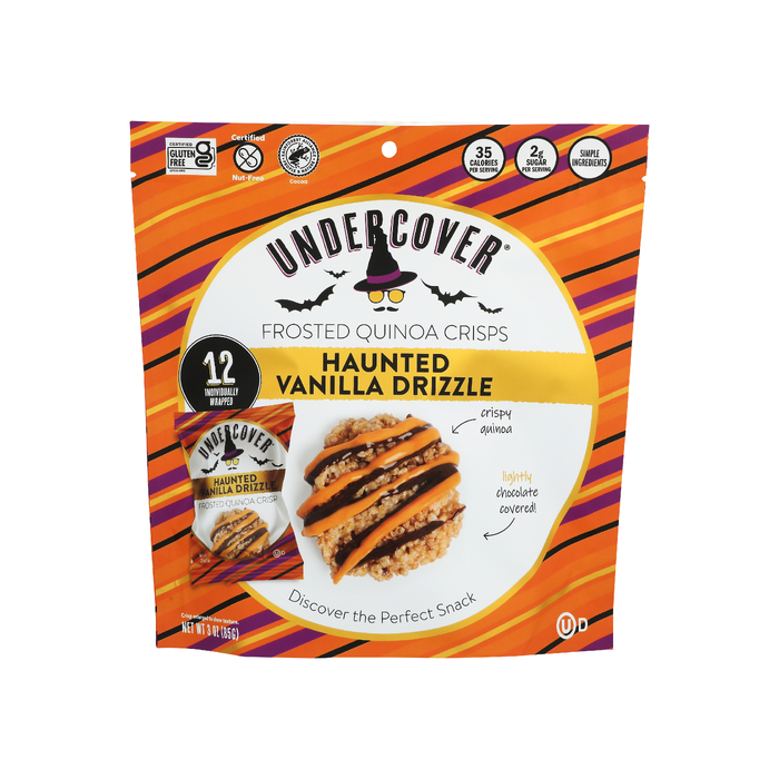 UNDERCOVER QUINOA: Haunted Vanilla Drizzle Frosted Quinoa Crisps, 3 oz