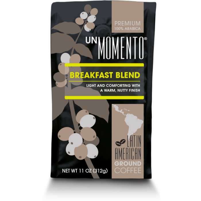 UN MOMENTO: Breakfast Blend Ground Coffee, 11 oz