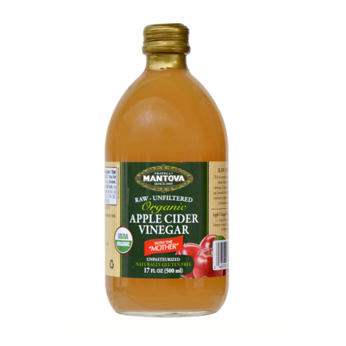 MANTOVA: Organic Unfiltered Apple Cider Vinegar, 17 oz