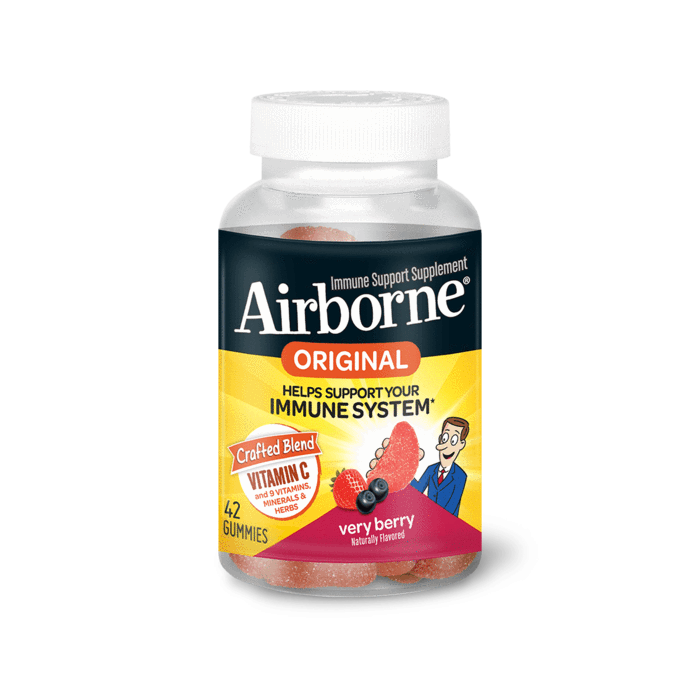 AIRBORNE: Very Berry Immune Support Gummies, 42 un