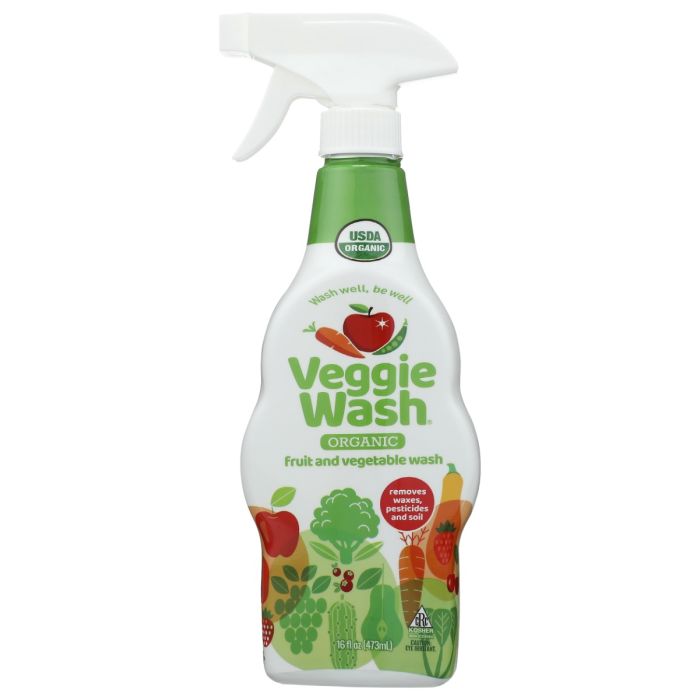 VEGGIE WASH: Organic Fruit and Vegetable Wash, 16 oz