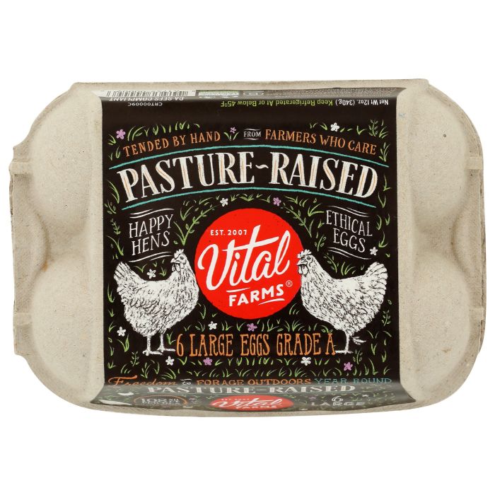 VITAL FARMS: Pasture Raised Large Eggs, 0.5 dz