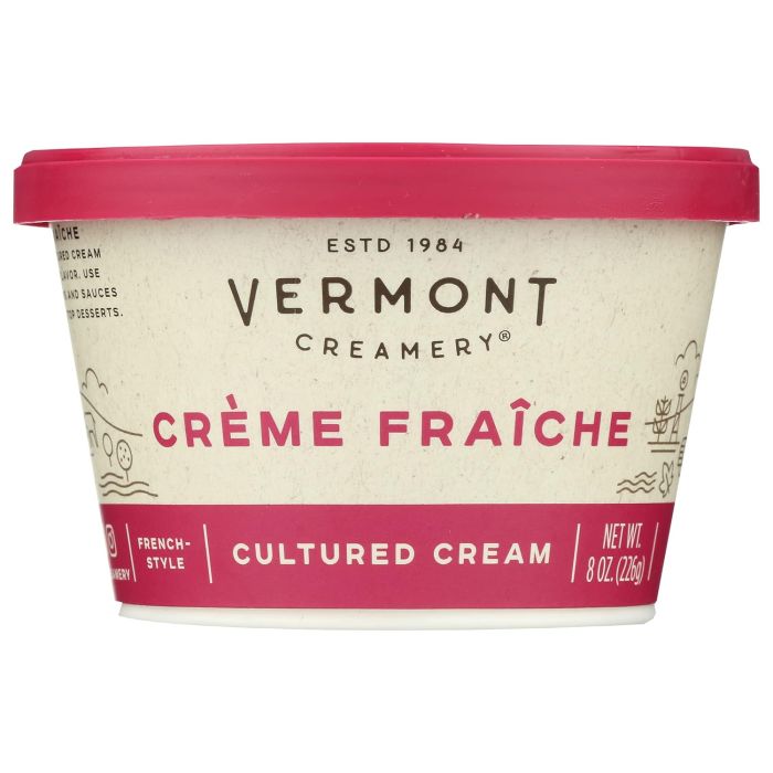 VERMONT CREAMERY: Creme Fraiche Cultured Cream Cup, 8 oz