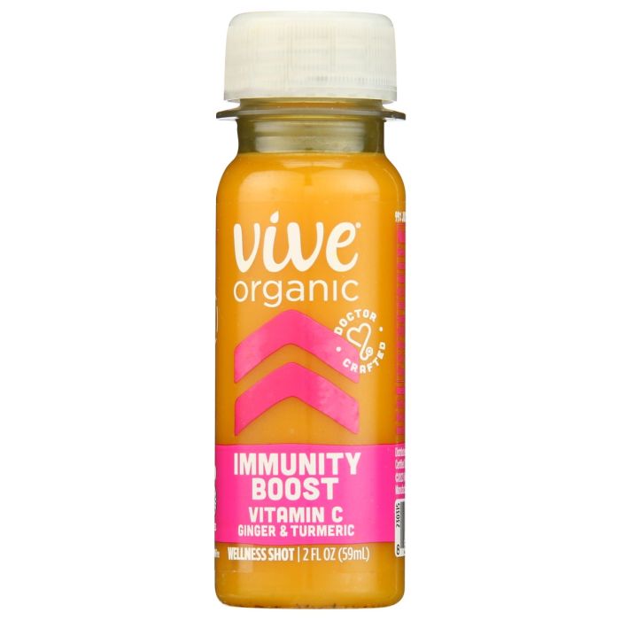 VIVE ORGANIC: Immunity Boost Shot Vitamin C Ginger and Turmeric,  2 fo