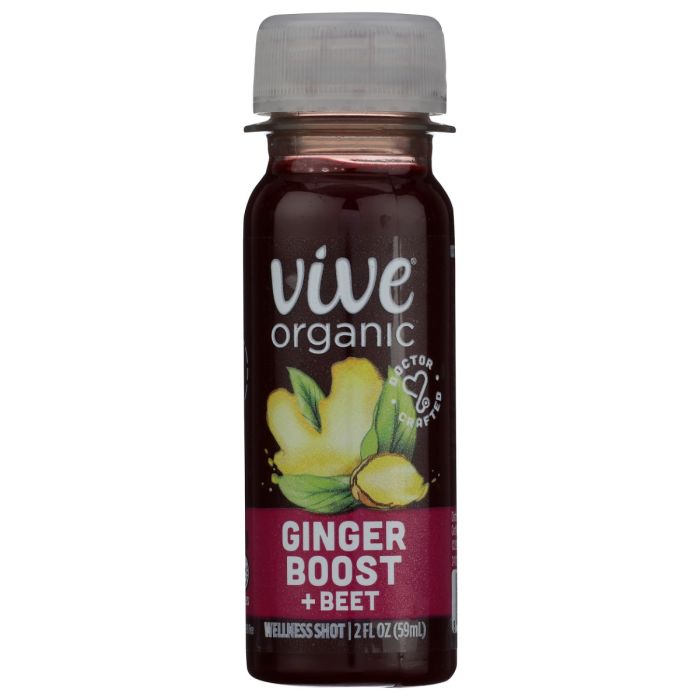 VIVE ORGANIC: Ginger Plus Beet Boost Shot, 2 fo