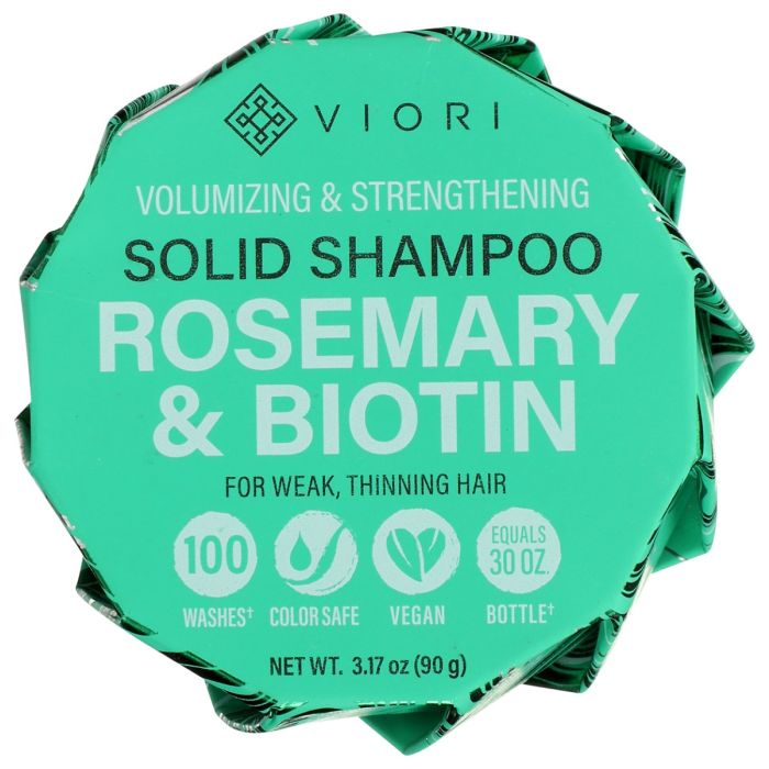 VIORI: Rosemary Biotin Shampoo Bar, 3.17 oz