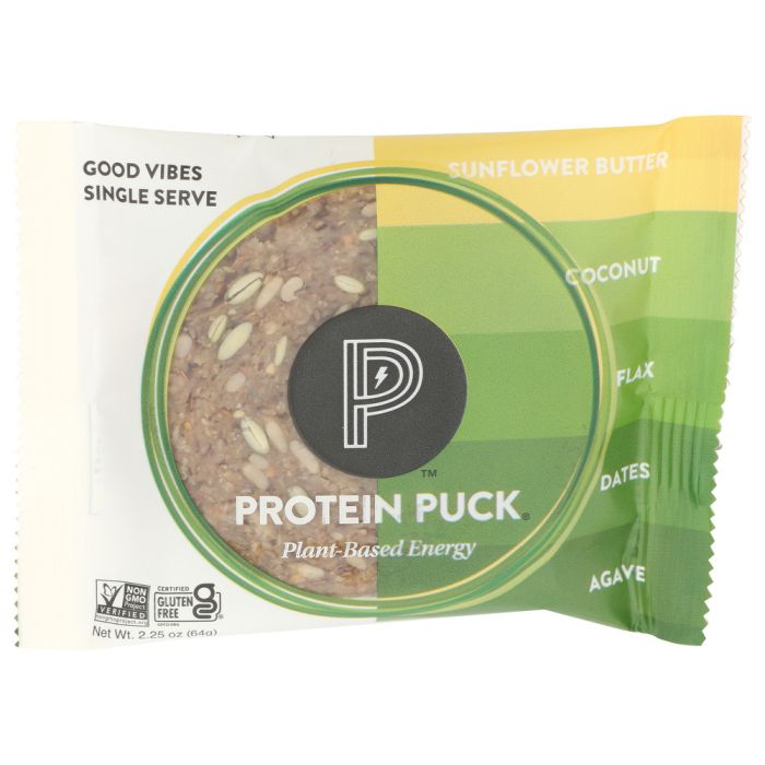 PROTEIN PUCK: Good Vibes Plant Based Energy Bar, 2.25 oz