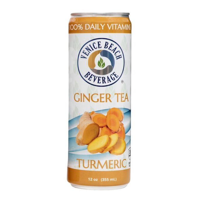 VENICE BEACH BEVERAGE: Ginger and Turmeric Vitamin Iced Tea, 12 fo
