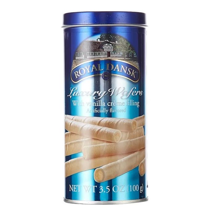 ROYAL DANSK: Luxury Wafers with Vanilla Creme Filling, 3.5 oz
