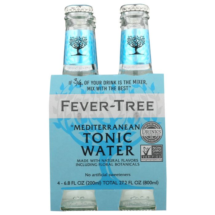 FEVER TREE: Mediterranean Tonic Water 4Pk, 27.2 fo
