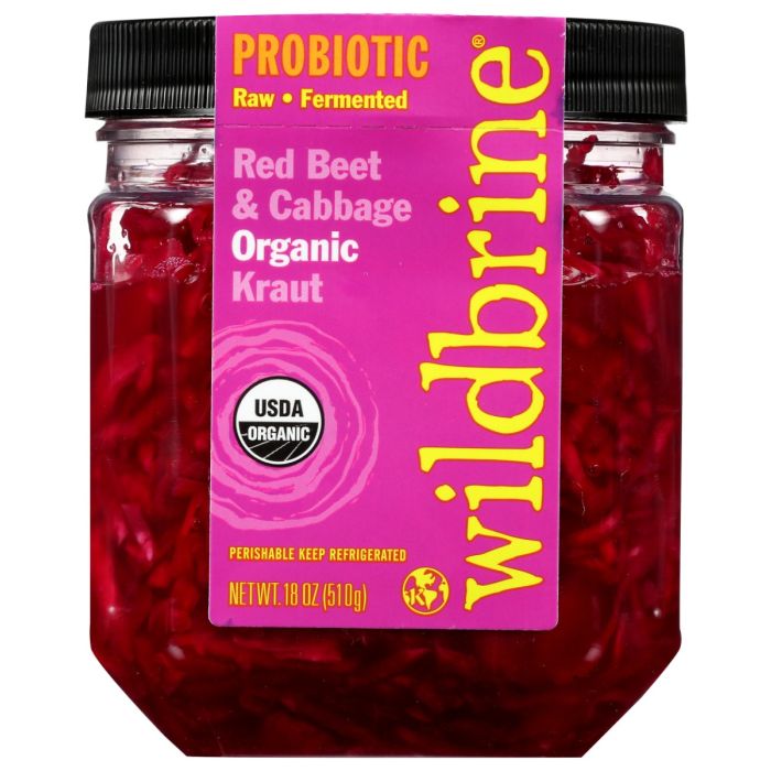 WILDBRINE: Red Beet and Cabbage Organic Kraut, 18 oz