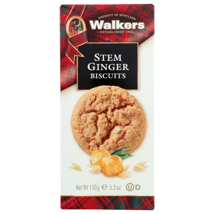 WALKERS: Stem Ginger Cookies, 5.3 oz