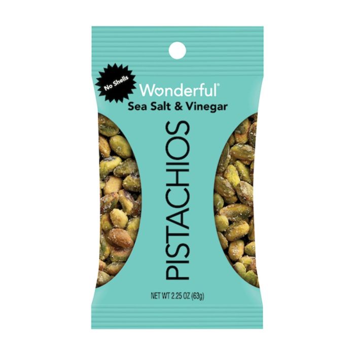 WONDERFUL PISTACHIOS: Sea Salt and Vinegar, 2.25 oz