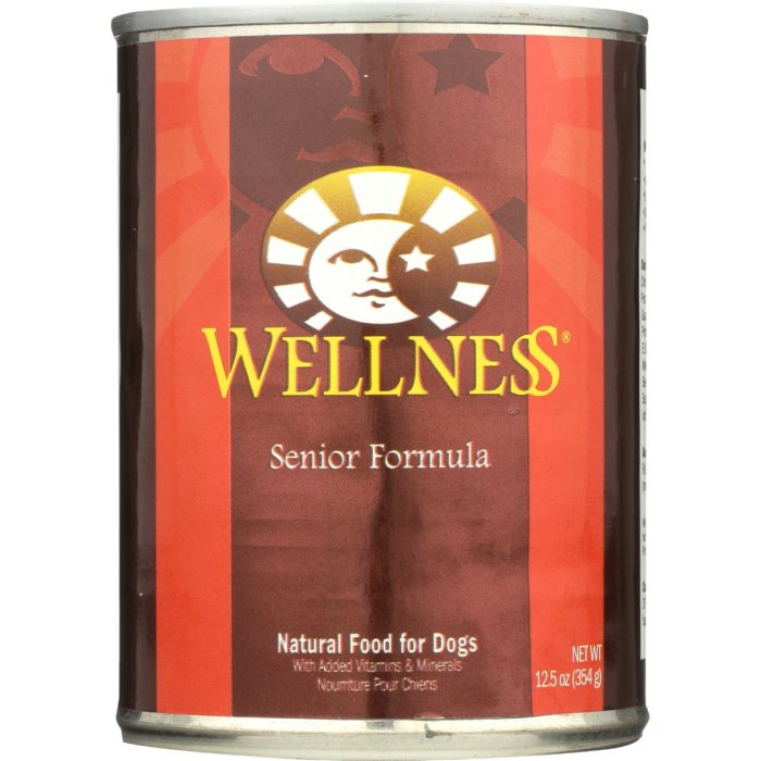 WELLNESS: Pate Senior Dog Food Recipe, 12.5 oz