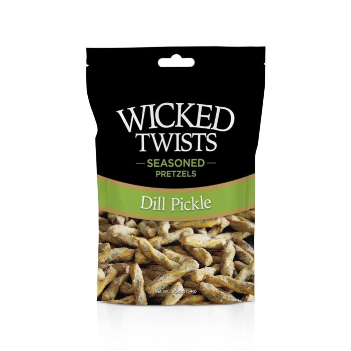 WICKED MIX: Dill Pickle Pretzel Twists, 5.5 oz