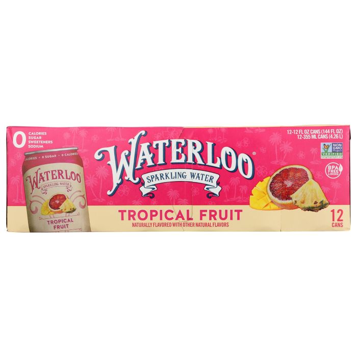 WATERLOO SPARKLING WATER: Tropical Fruit Water 12 Count, 144 fo