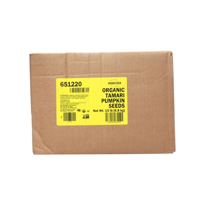 WOODSTOCK: Pumpkin Seeds Tamari Organic, 15 lb