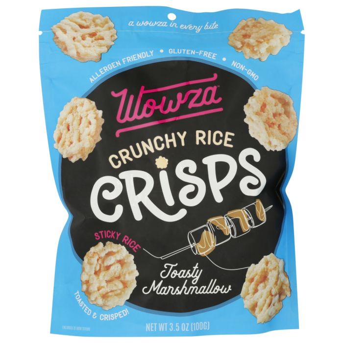 WOWZA: Toasty Marshmallow Crunchy Rice Crisps, 3.5 oz