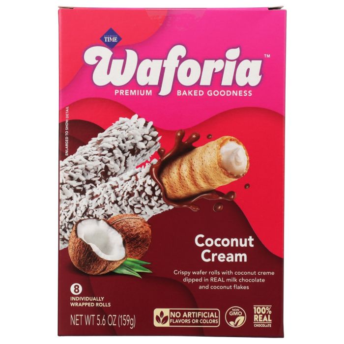 WAFORIA: Chocolate Coconut Cream Wafer Roll, 5.6 oz