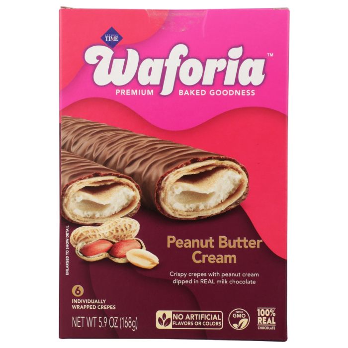 WAFORIA: Chocolate Peanut Butter Cream Crepes, 5.9 oz