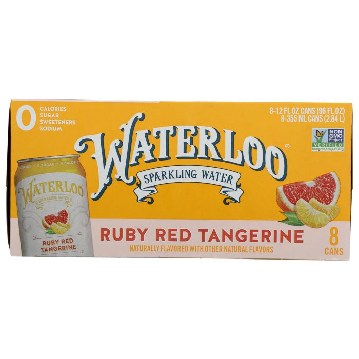 WATERLOO SPARKLING WATER: Ruby Red Tangerine Water 8 Count, 96 fo