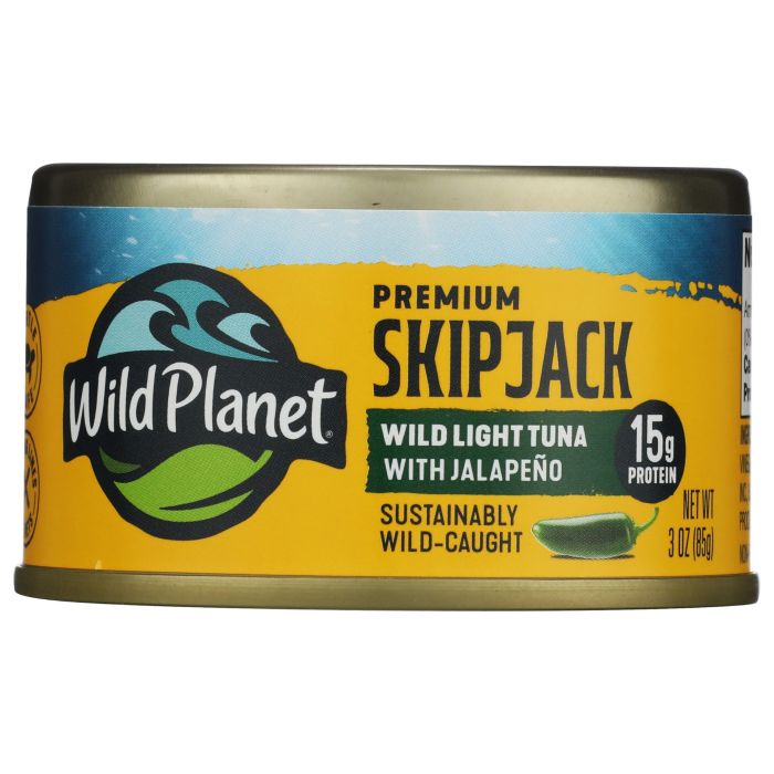 WILD PLANET: Skipjack Wild Tuna with Jalapeno, 3 oz