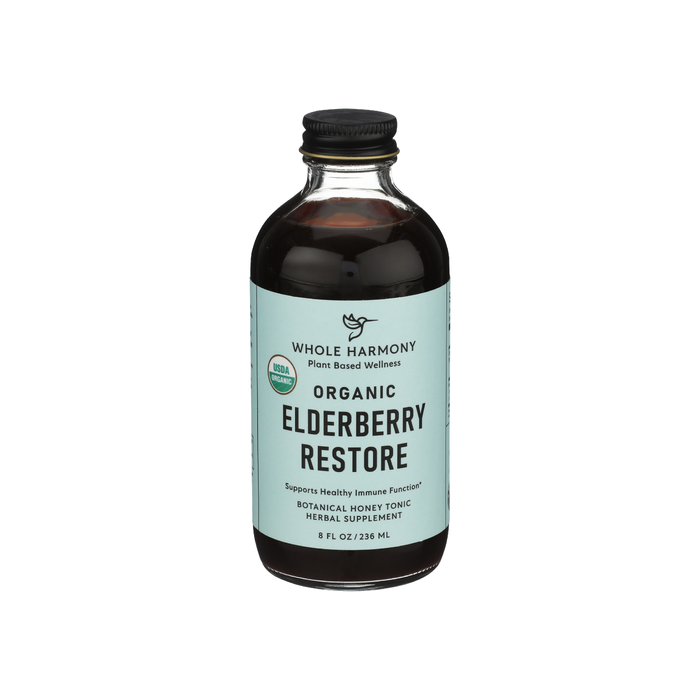 WHOLE HARMONY: Organic Elderberry Restore Syrup, 8 fo