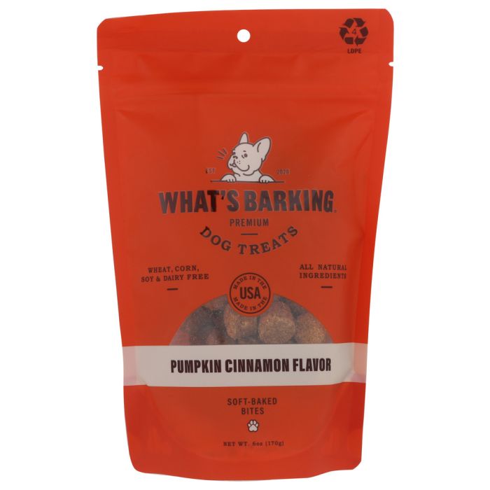 WHATS BARKING: Pumpkin Cinnamon Soft Bites, 6 oz