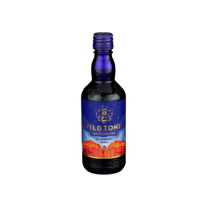 WILD TONIC: Blueberry Basil Jun Kombucha, 12 fo