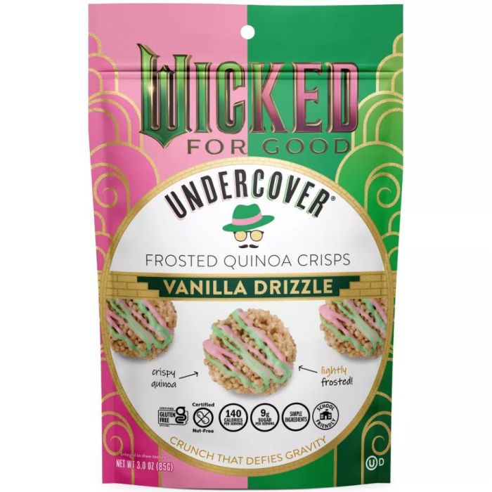 UNDERCOVER QUINOA: Vanilla Drizzle Frosted Quinoa Crisps, 3 oz