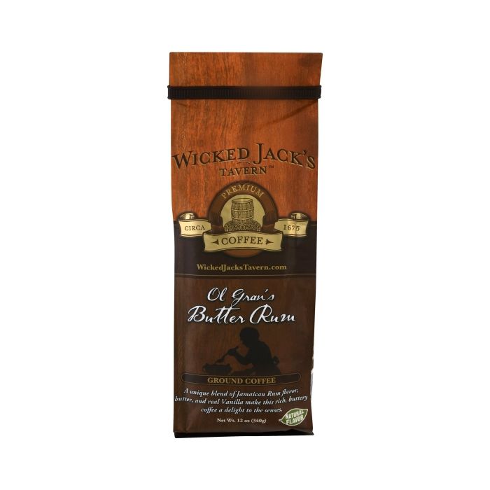 WICKED JACKS: Ol Gran Butter Rum Coffee, 12 oz