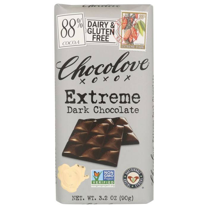 CHOCOLOVE: Extreme Dark Chocolate Bar, 3.2 oz