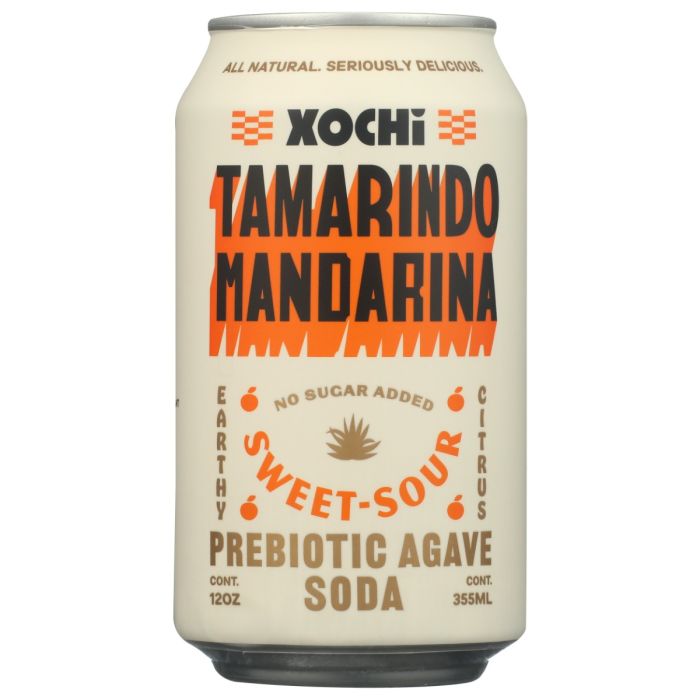 XOCHI SODA: Tamarindo Mandarina Prebiotic Agave Soda, 12 fo
