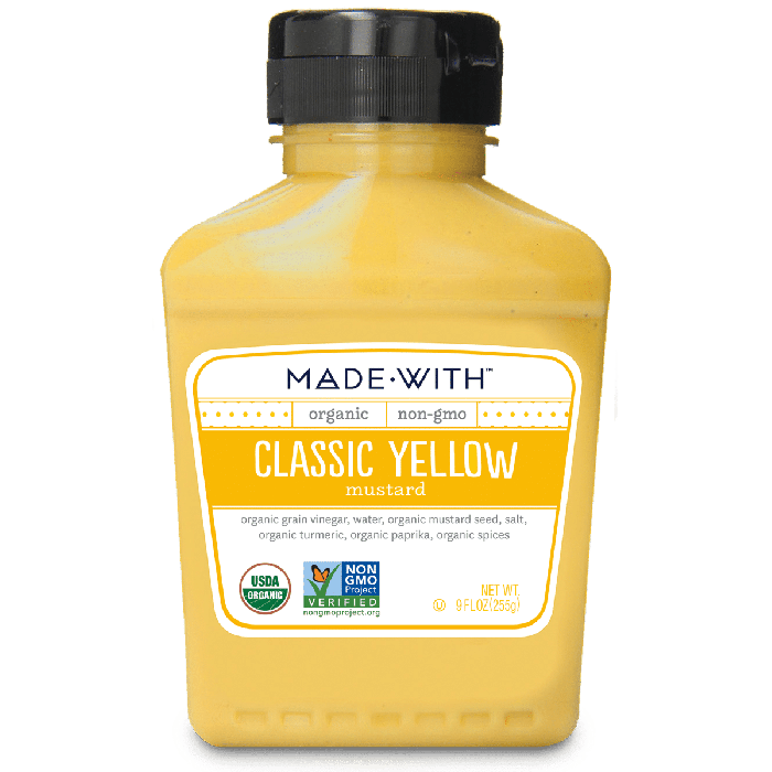 MADE WITH: Organic Classic Yellow Mustard, 9 oz