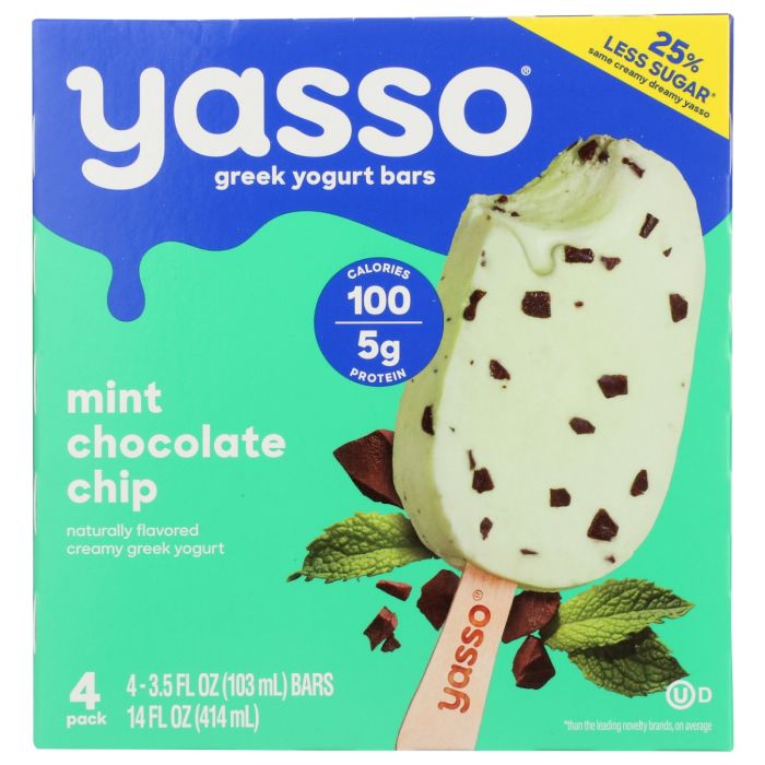YASSO: Mint Chocolate Chip Greek Yogurt Bar, 14 oz