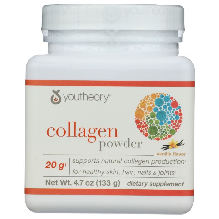 YOUTHEORY: Collagen Powder Vanilla, 4.7 oz