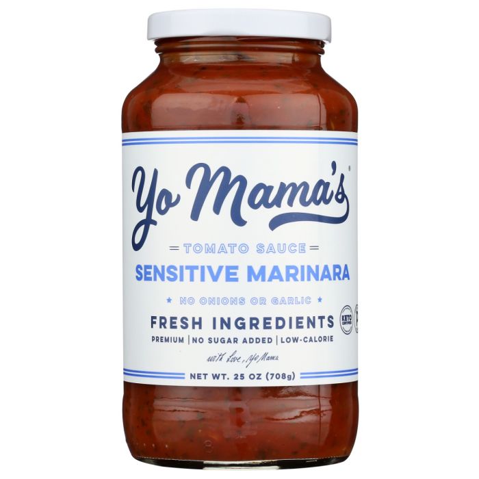 YO MAMAS FOODS: Sensitive Marinara Sauce, 25 oz