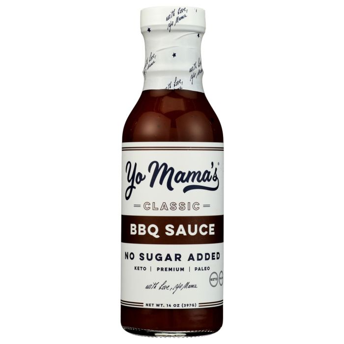 YO MAMAS FOODS: No Sugar Classic BBQ Sauce, 14 oz