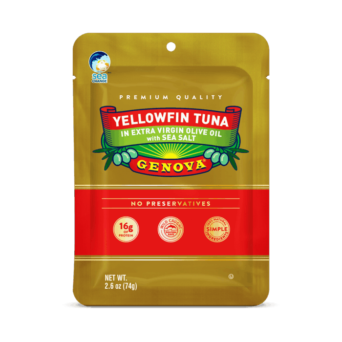 GENOVA: Tuna Pouch Olives Evoo, 2.6 oz