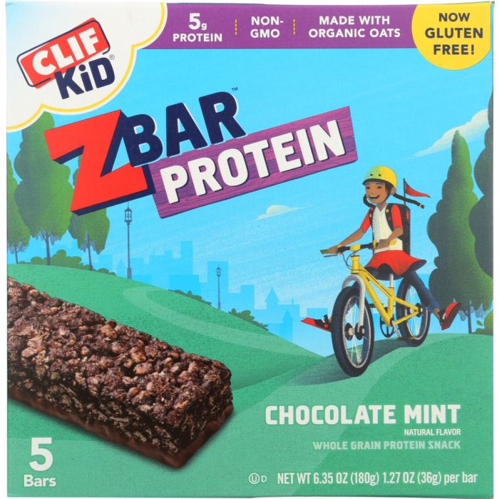 CLIF KID: ZBar Protein Chocolate Mint 5Ct, 6.35 oz