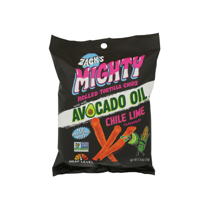 ZACKS MIGHTY: Chile Lime Rolled Tortilla Chips, 2.5 oz