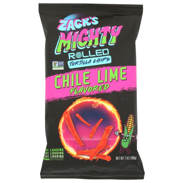 ZACKS MIGHTY: Chile Lime Rolled Tortilla Chips, 7 oz