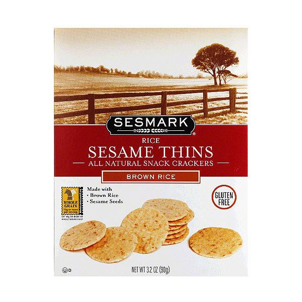 SESMARK: Cracker Rice Thin Brown, 3.2 oz