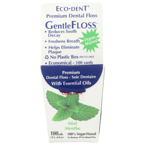 ECO DENT: GentleFloss Premium Dental Floss Mint 100 Yards, 1 ea