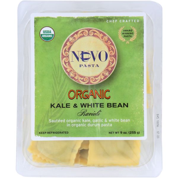 NUOVO PASTA: Organic Kale and White Bean Ravioli, 9 oz